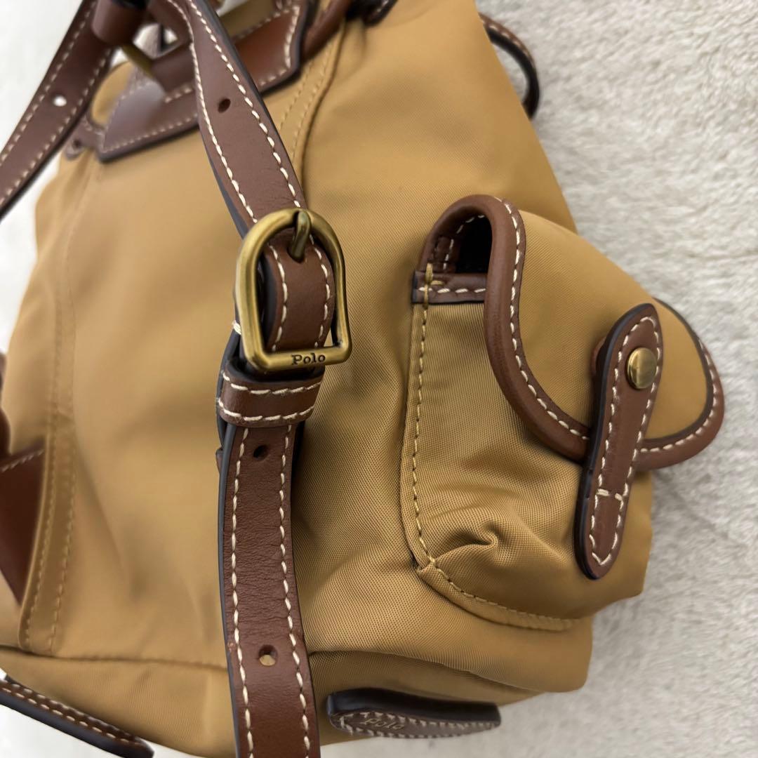 未使用 ポロラルフローレン レザートリム ツイル Bellport バックパック