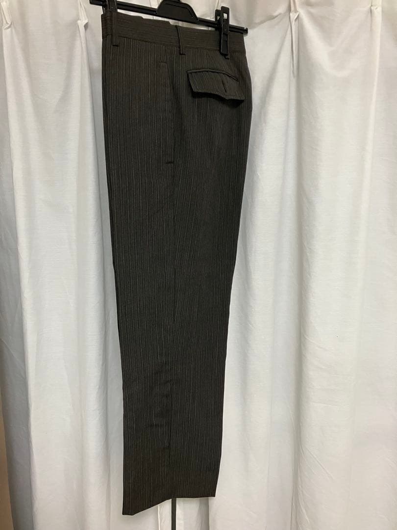 DRIES VAN NOTEN グレーストライプ スラックス