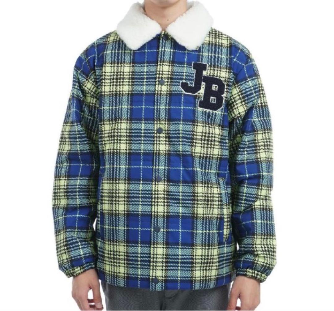 新品 ジャックバニー 2WAYストレッチタフタ ボア襟ブルゾン(4)サイズM/黄