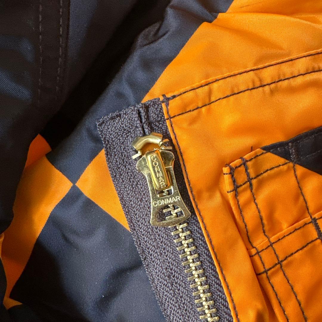 XLサイズ REAL SIMONS G1ジャケット オレンジ黒チェック振り旗 - メルカリ