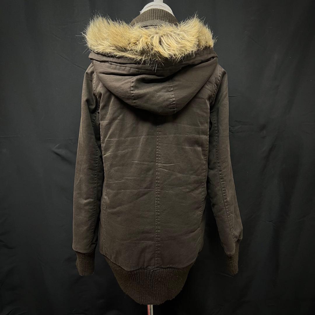 平成ギャル y2k グランジ　ファー付き　モッズコート　ダークコア　ギミック