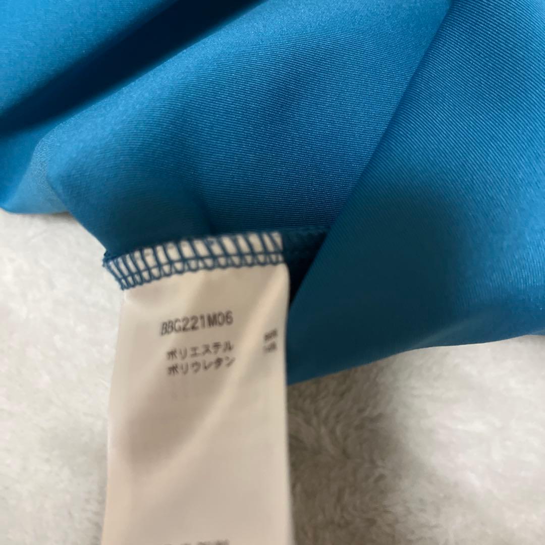 【美品】BRIEFING　3Dロゴ　ハーフジップ　ブルー　L