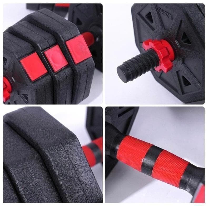 角型プレート】計50kg バーベルにもなるダンベル 25kg×2個セット A4