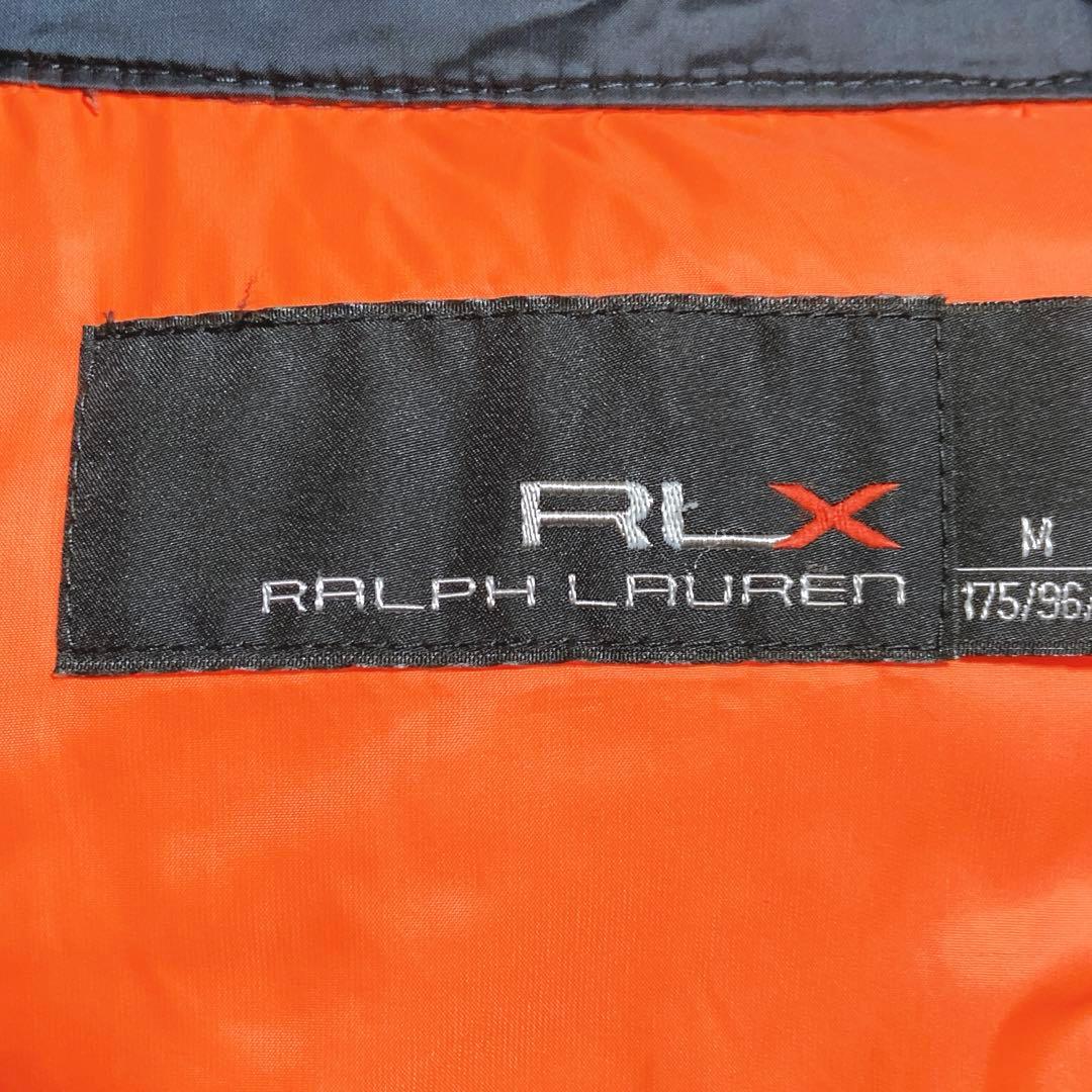 良品☆RLX ラルフローレン　キルティングダウンジャケット　レザー　パッチ　M