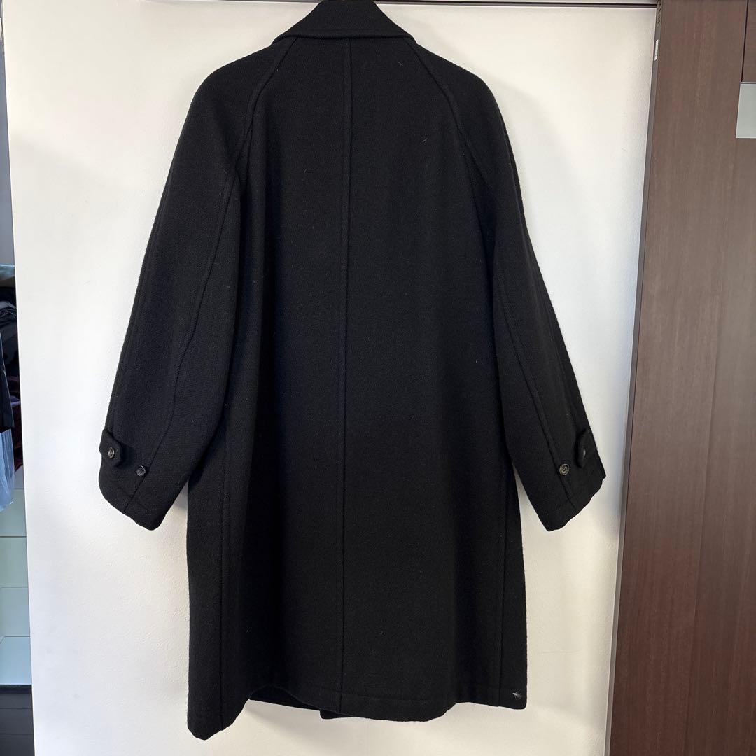 コムデギャルソン オム ブラック ダブルブレスト チェスターコート