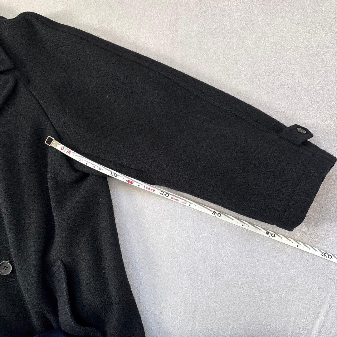 コムデギャルソン オム ブラック ダブルブレスト チェスターコート