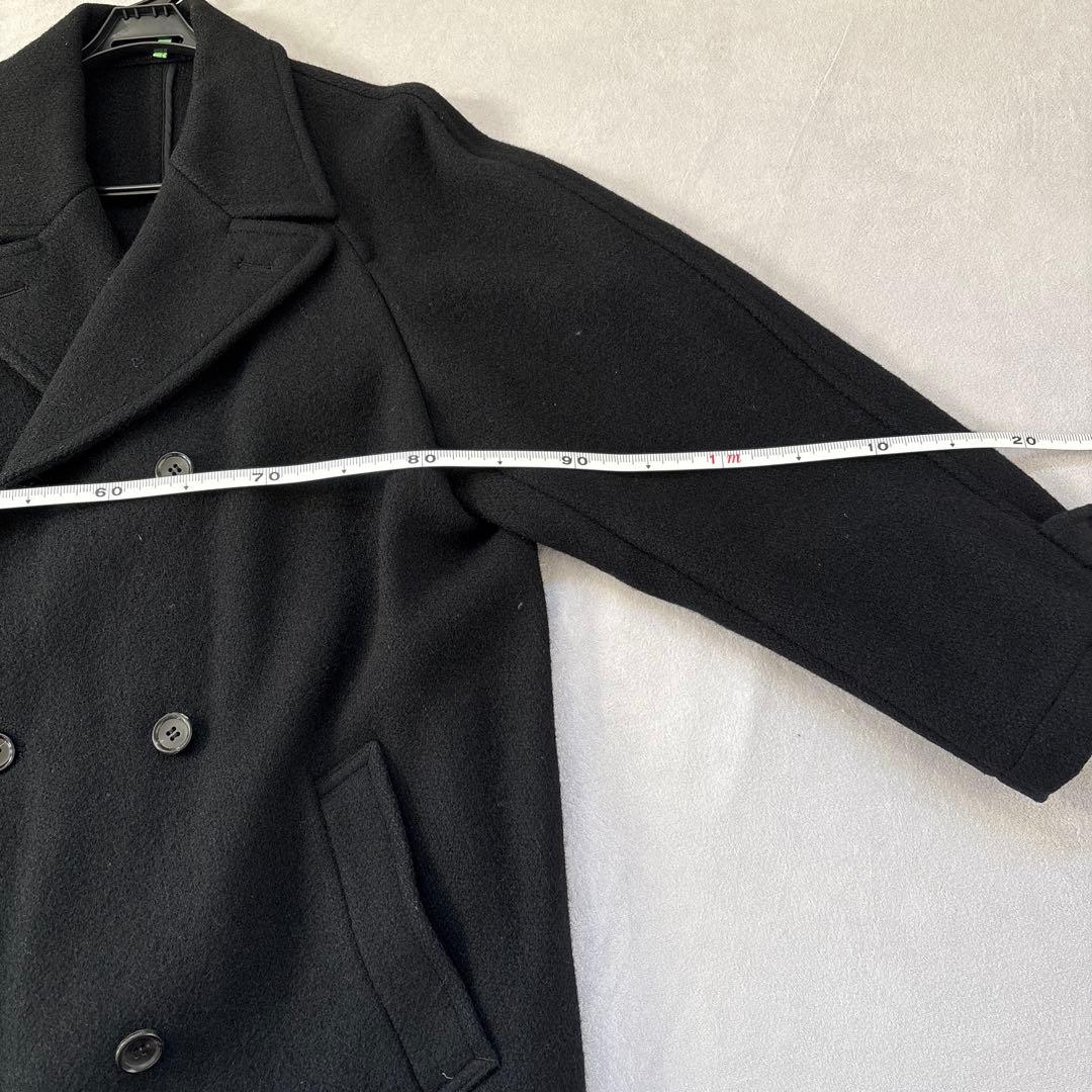コムデギャルソン オム ブラック ダブルブレスト チェスターコート