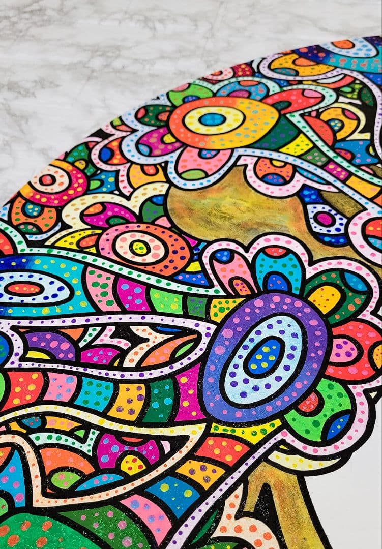 ★鈴木哲也★丸80 現代アート 原画 絵画 ポップアート ★送料無料#141