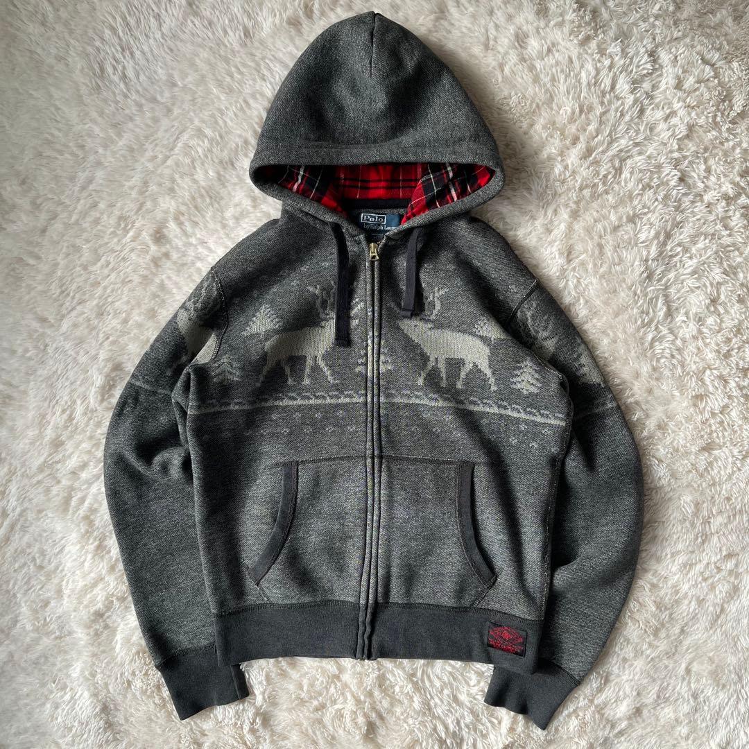 00s y2k archive ポロラルフローレン ジップパーカー トナカイ - メルカリ