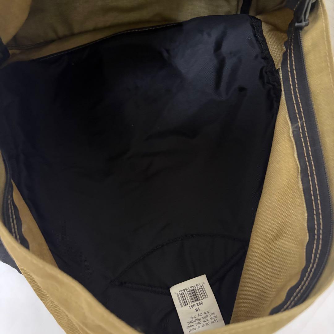 【希少】エルベシャプリエ　レザーボトム　ナイロン　デイパック　USA製　カーキ