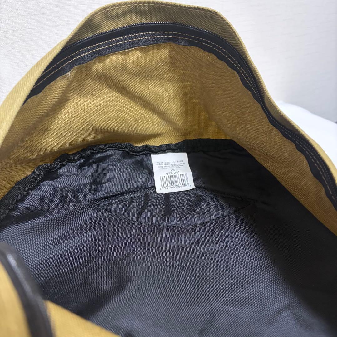 【希少】エルベシャプリエ　レザーボトム　ナイロン　デイパック　USA製　カーキ