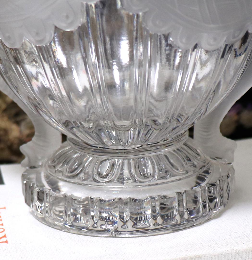 オールド・バカラ1880年美術館級 フロスト インド象の上に乗る少年