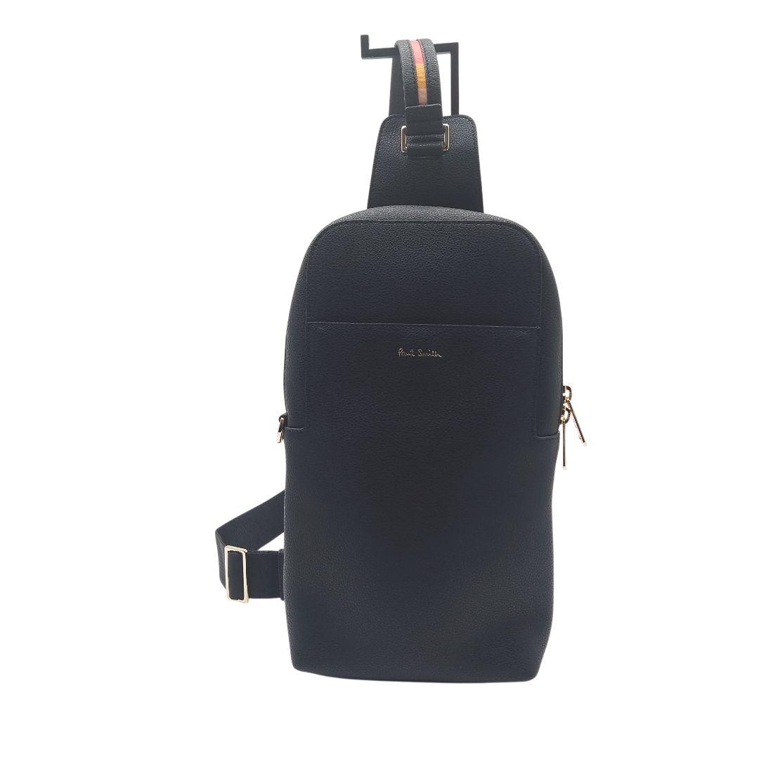 【美品】ポールスミス　レザー　ボディバッグ　ショルダーバック　ストライプ