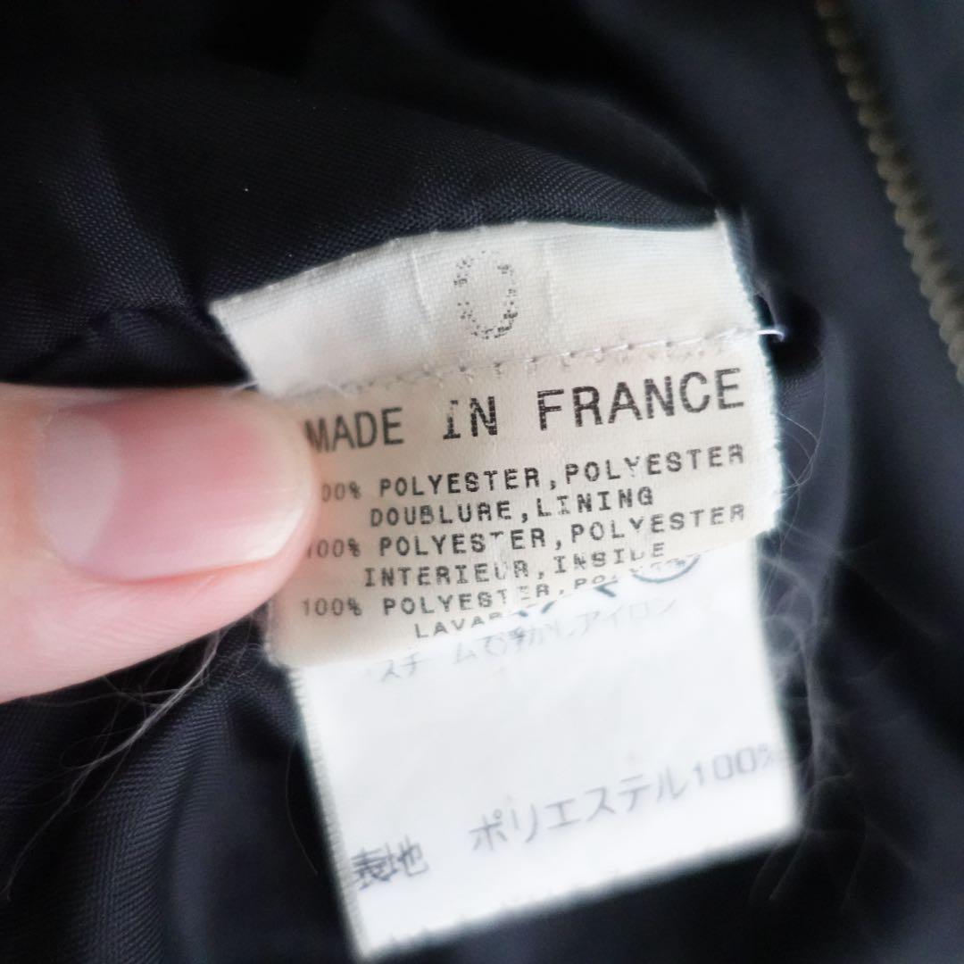 【フランス製】Agnes b special ブラック　スタンドカラーコート