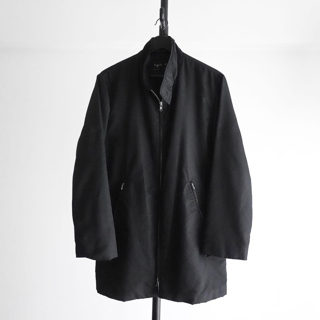 【フランス製】Agnes b special ブラック　スタンドカラーコート