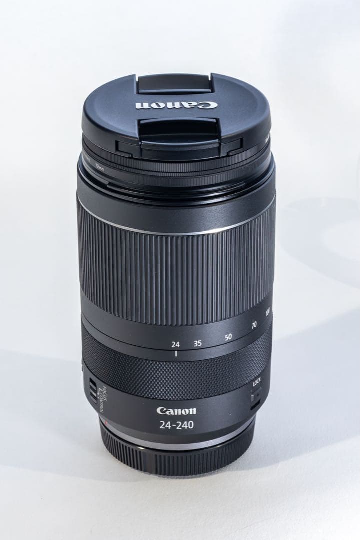 キャノン24-240ズームレンズ、レンズフード、円偏光フィルター、保護フィルター
