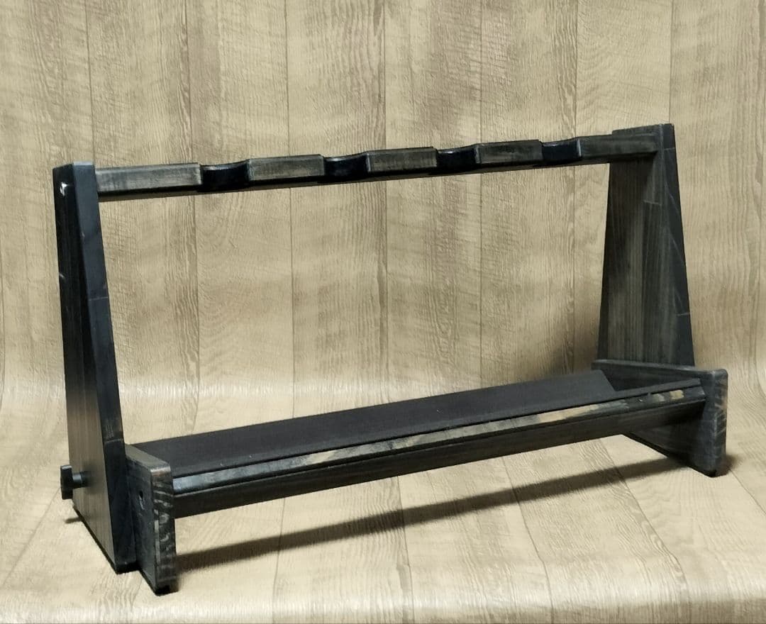 ♪ハンドメイド 沖縄三線ラック　折りたたみ収納　三線スタンド　♪