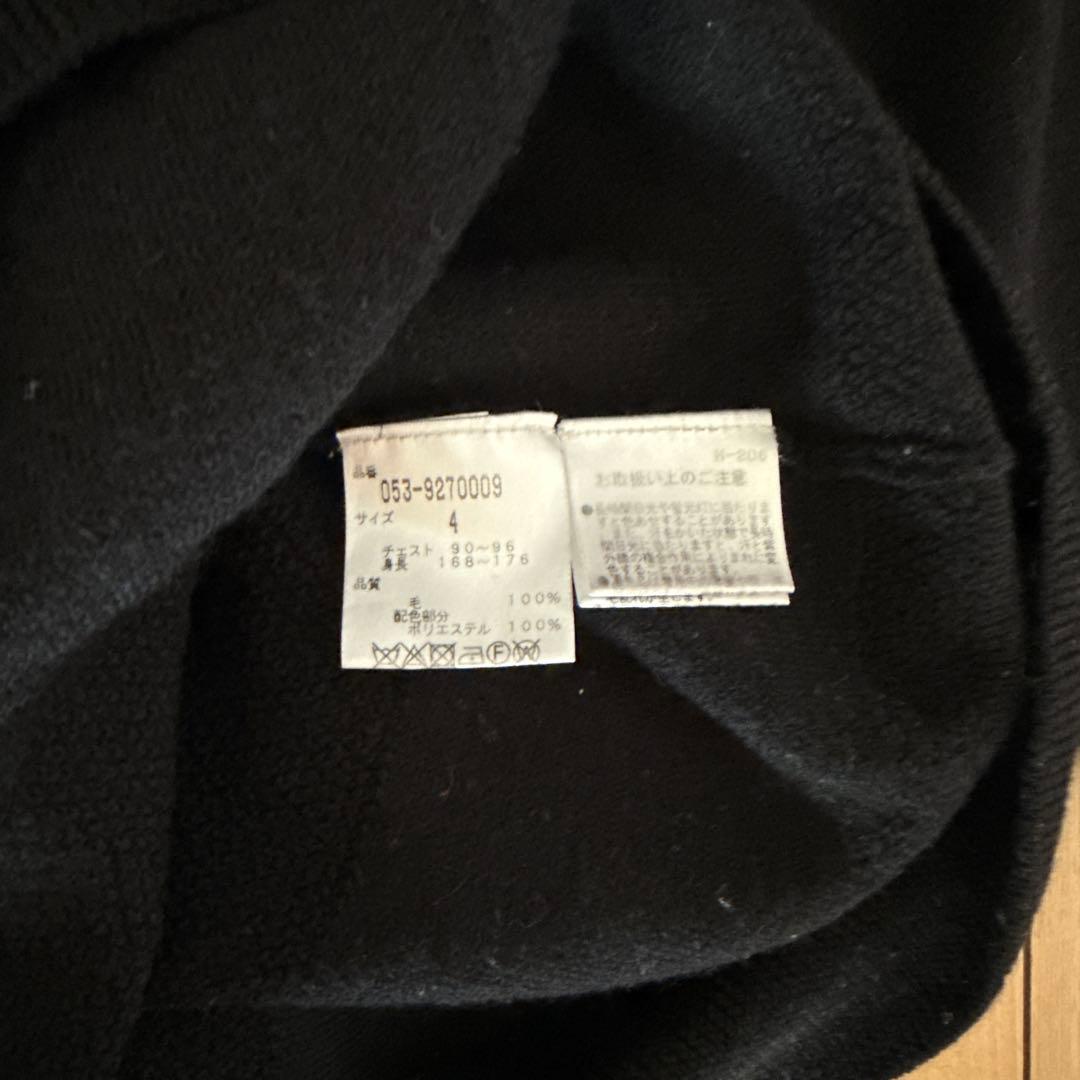 ウール100% パーリーゲイツ　ニット　黒　ブラック　4ゴルフ