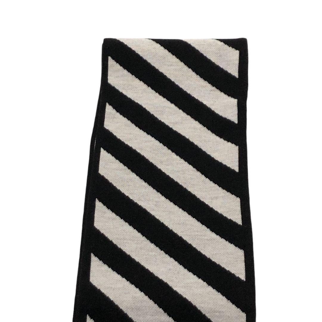 美品✨OFF-WHITE オフホワイト アローマーク 大判マフラー ニット