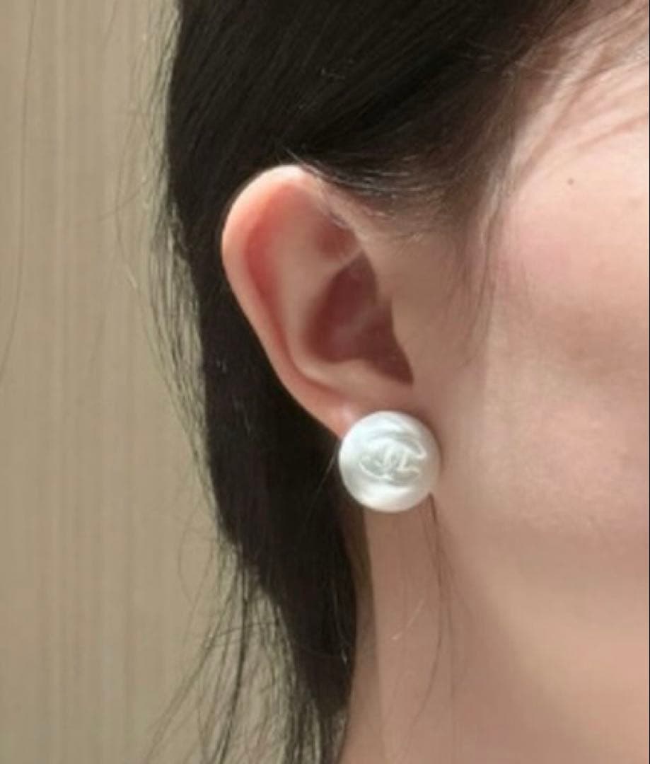 CHANEL シルバー パールピアス
