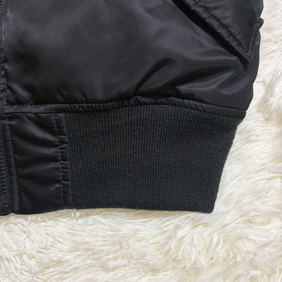 美品 AVIREX フライトジャケット アーチロゴ コマーシャルロゴ L 黒