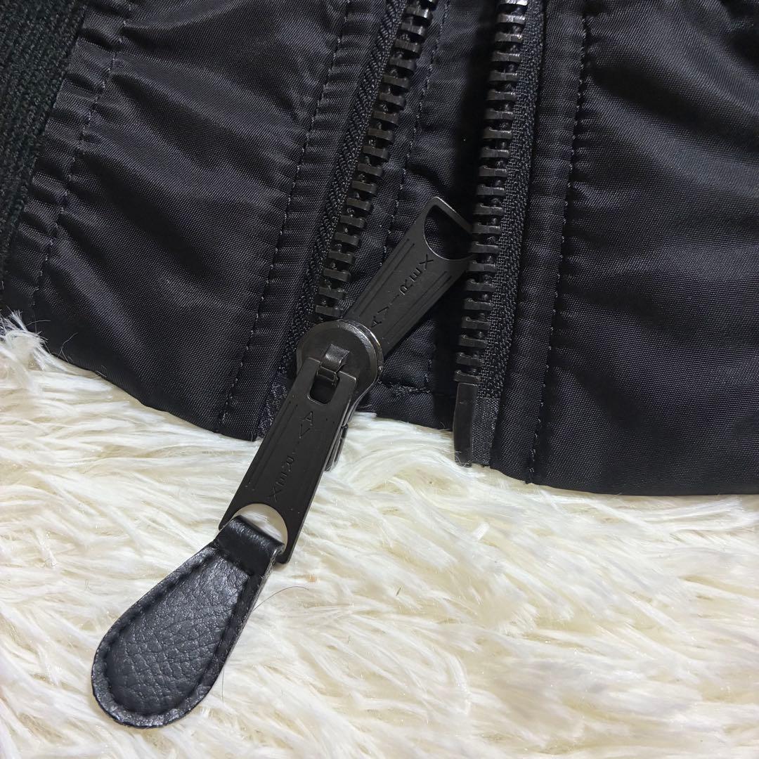 美品 AVIREX フライトジャケット アーチロゴ コマーシャルロゴ L 黒