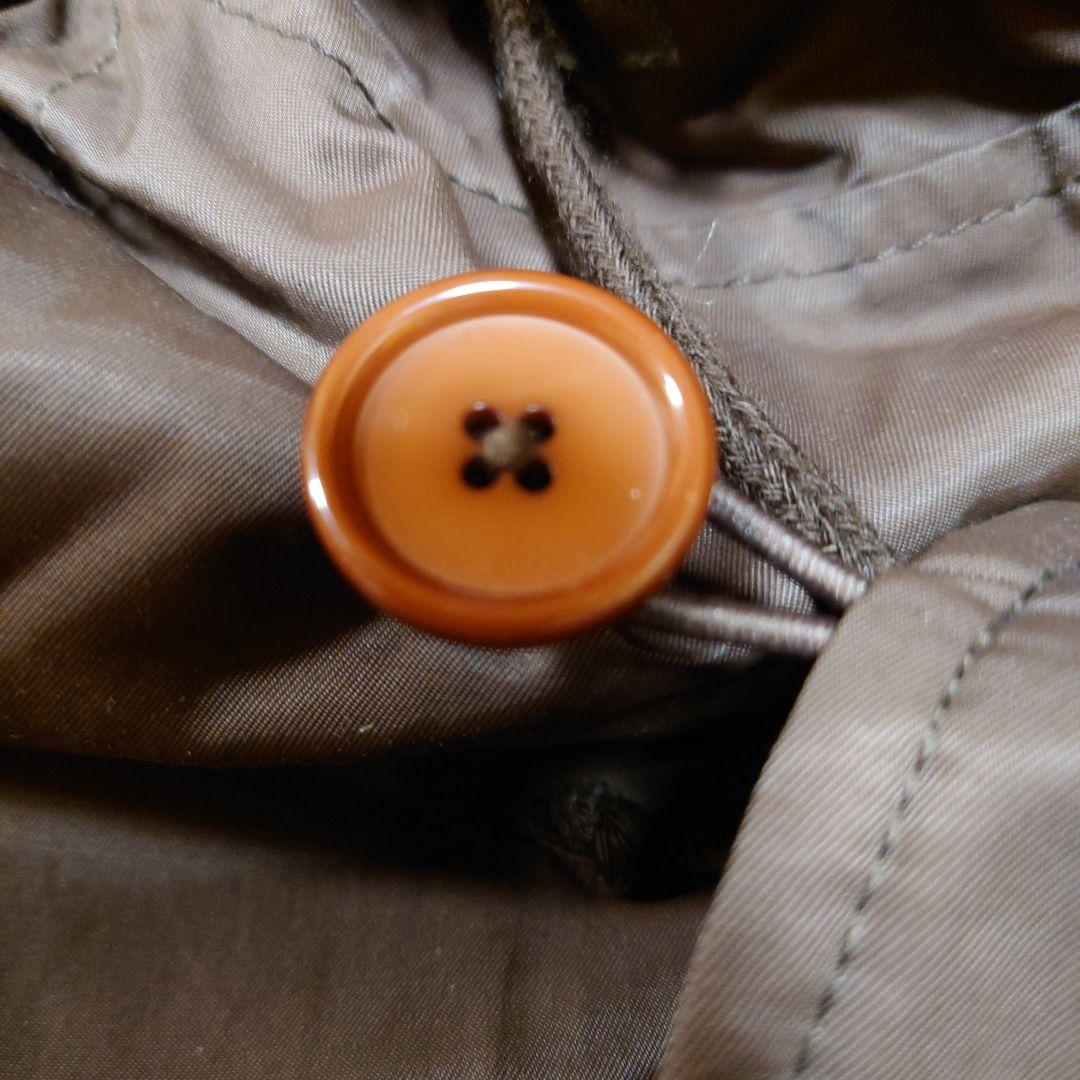 ブラウン ミリタリージャケット ファー付きポロラルフローレンジーンズレディースＬ