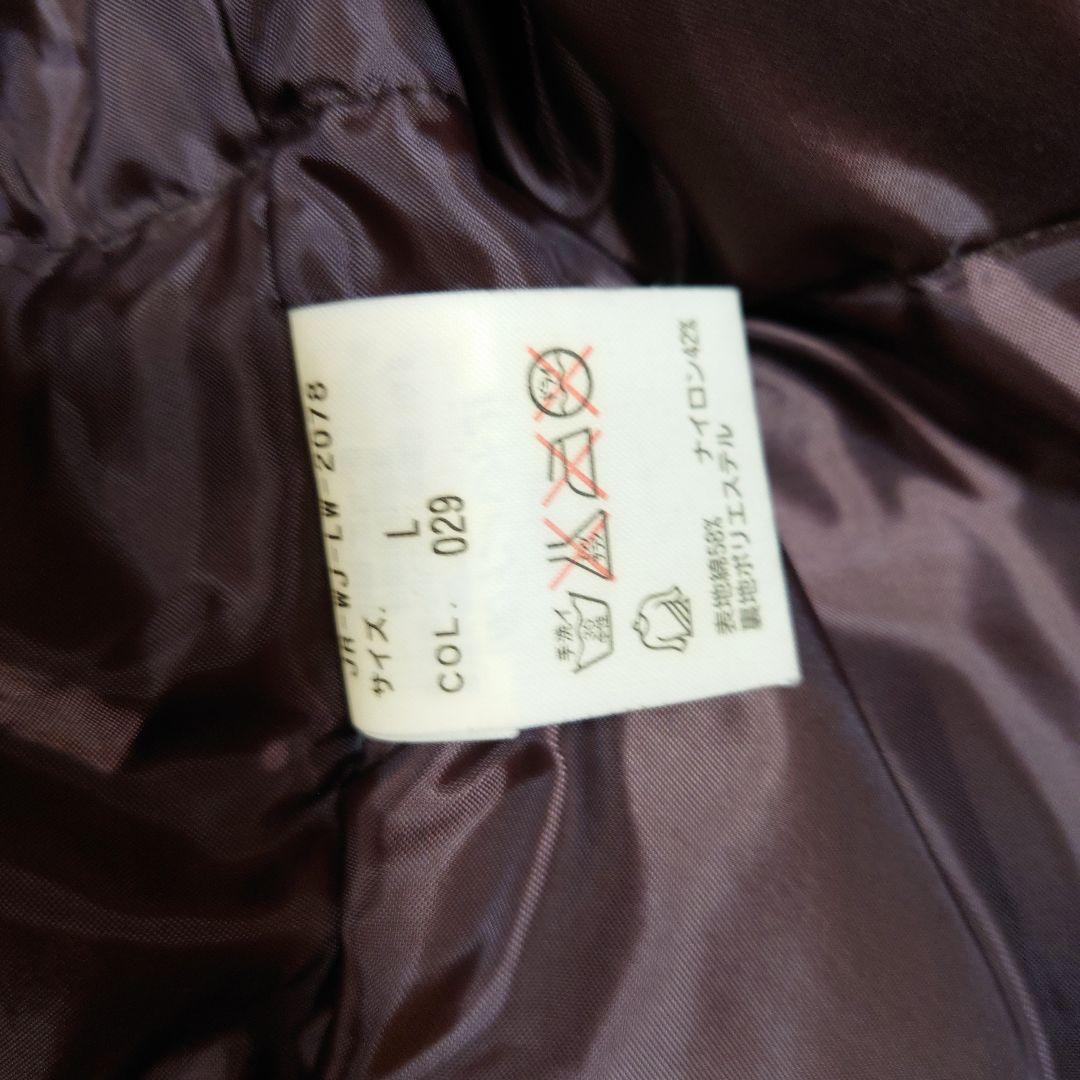 ブラウン ミリタリージャケット ファー付きポロラルフローレンジーンズレディースＬ