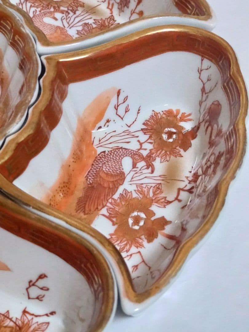 九谷焼 金彩赤絵九谷 板山造 組物鉢 - メルカリ