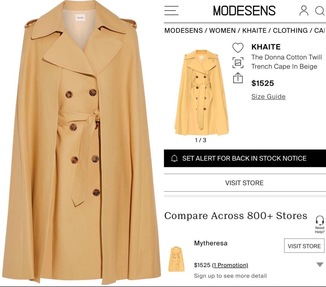 【KHAITE】\"Donna\" cape-effect trench coat