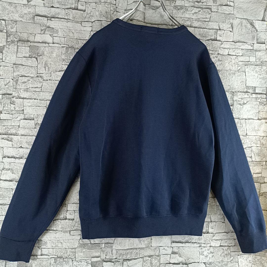美品✨ポロラルフローレン スウェット トレーナー 現行 刺繍ロゴ ネイビー S