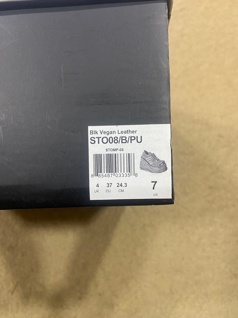 値下げ不可　demonia stomp08 Blk Vegan Leather