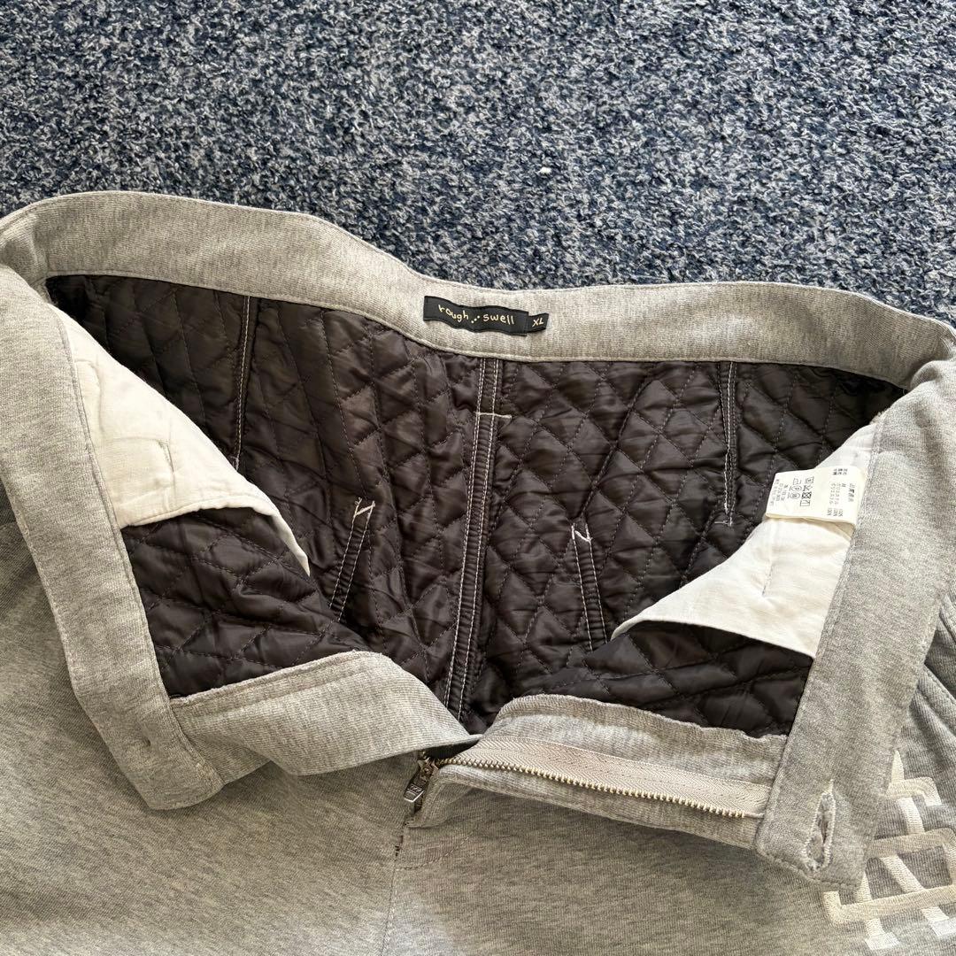 ラフアンドスウェル　中綿　スウェット　パンツ　ゴルフウェア　グレー　サイズXL