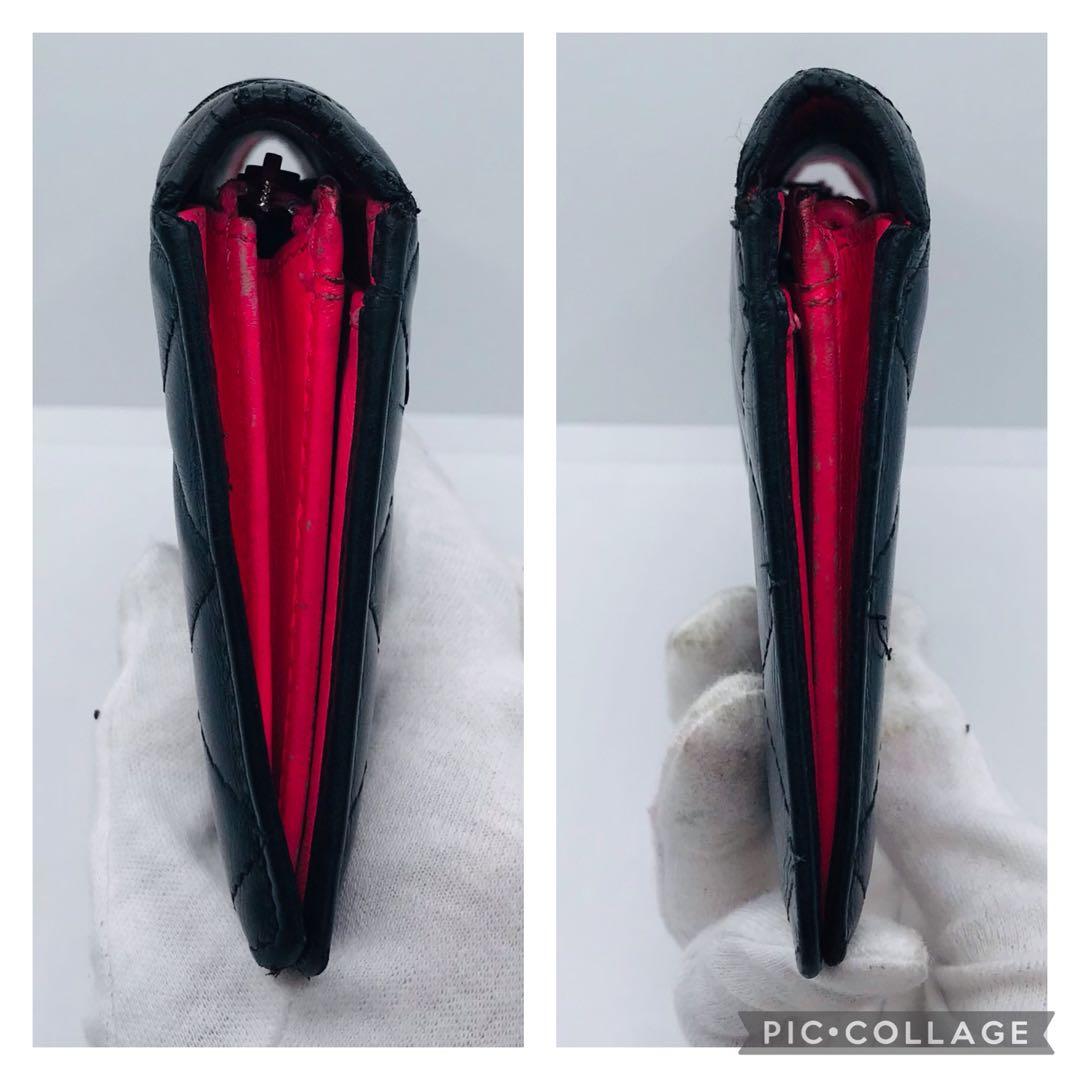CHANEL✨カンボンライン マトラッセ 長財布 ラムスキン ココマーク 黒