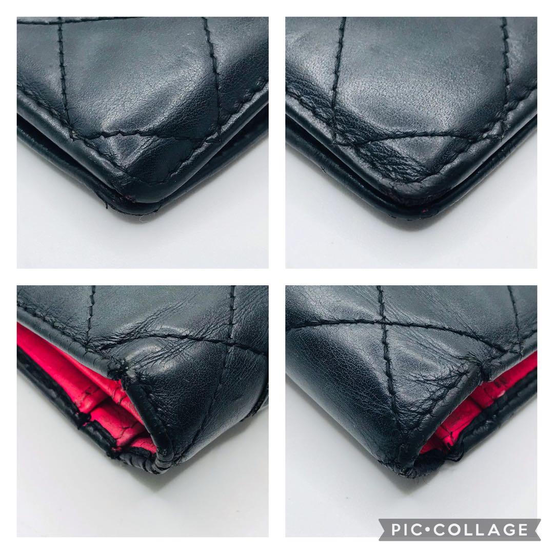 CHANEL✨カンボンライン マトラッセ 長財布 ラムスキン ココマーク 黒