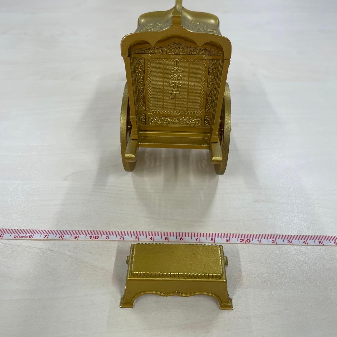 美品】竹 翁斎 御所車 黄金御所車 鳳凰 金メッキ ガラスケース付 光る
