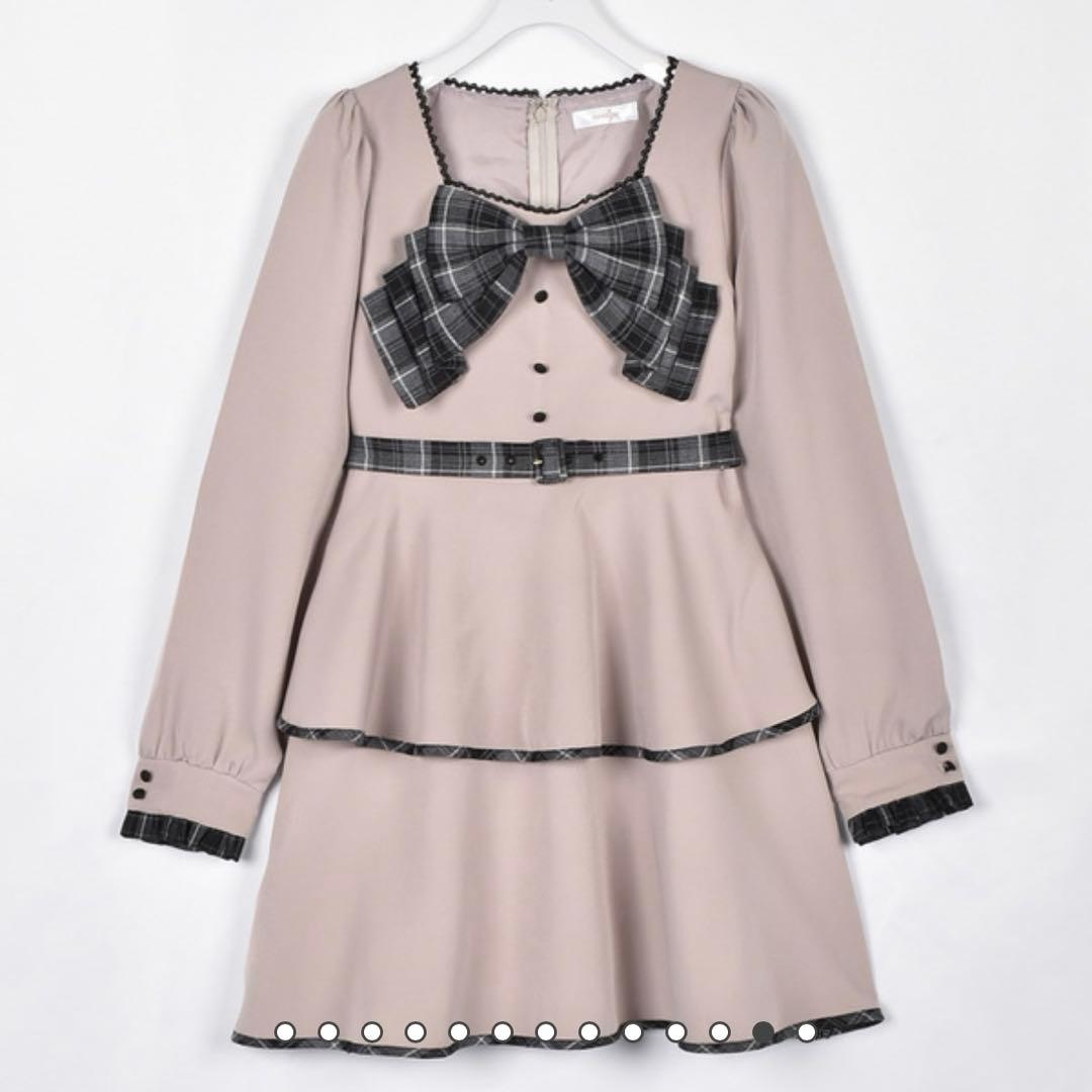 evelyn ビッグリボンティアードワンピース