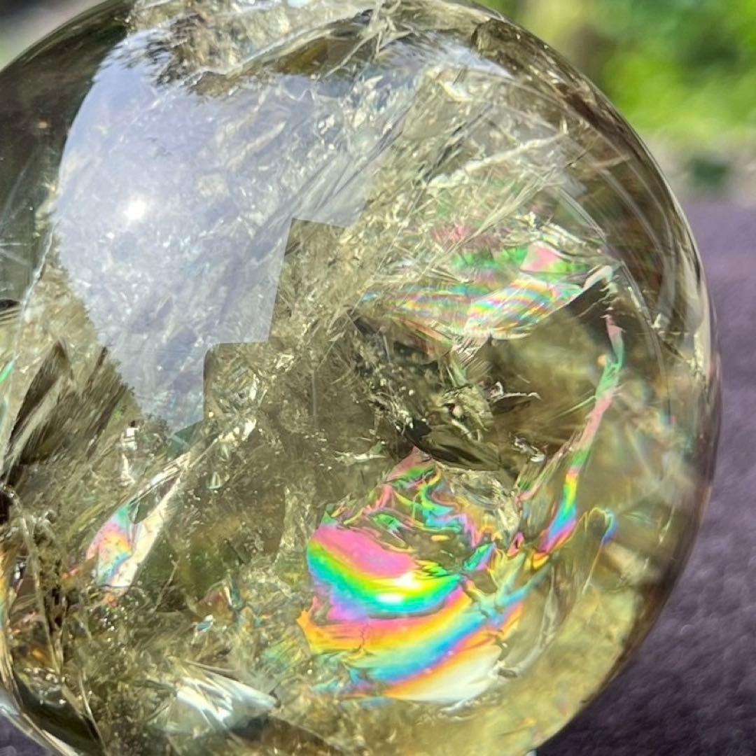 ✳️専用‼️至宝✨ファントムと美麗レインボー✨幸運の石✨虹入り シトリン丸玉 他1点