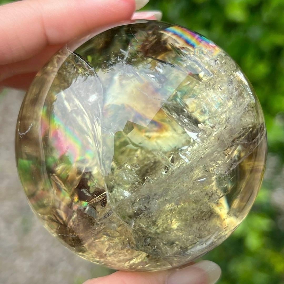 ✳️専用‼️至宝✨ファントムと美麗レインボー✨幸運の石✨虹入り シトリン丸玉 他1点