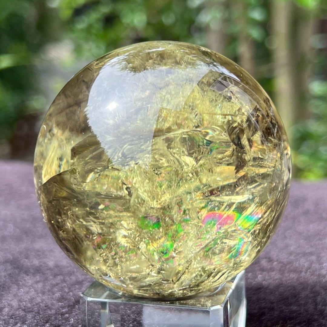 ✳️専用‼️至宝✨ファントムと美麗レインボー✨幸運の石✨虹入り シトリン丸玉 他1点