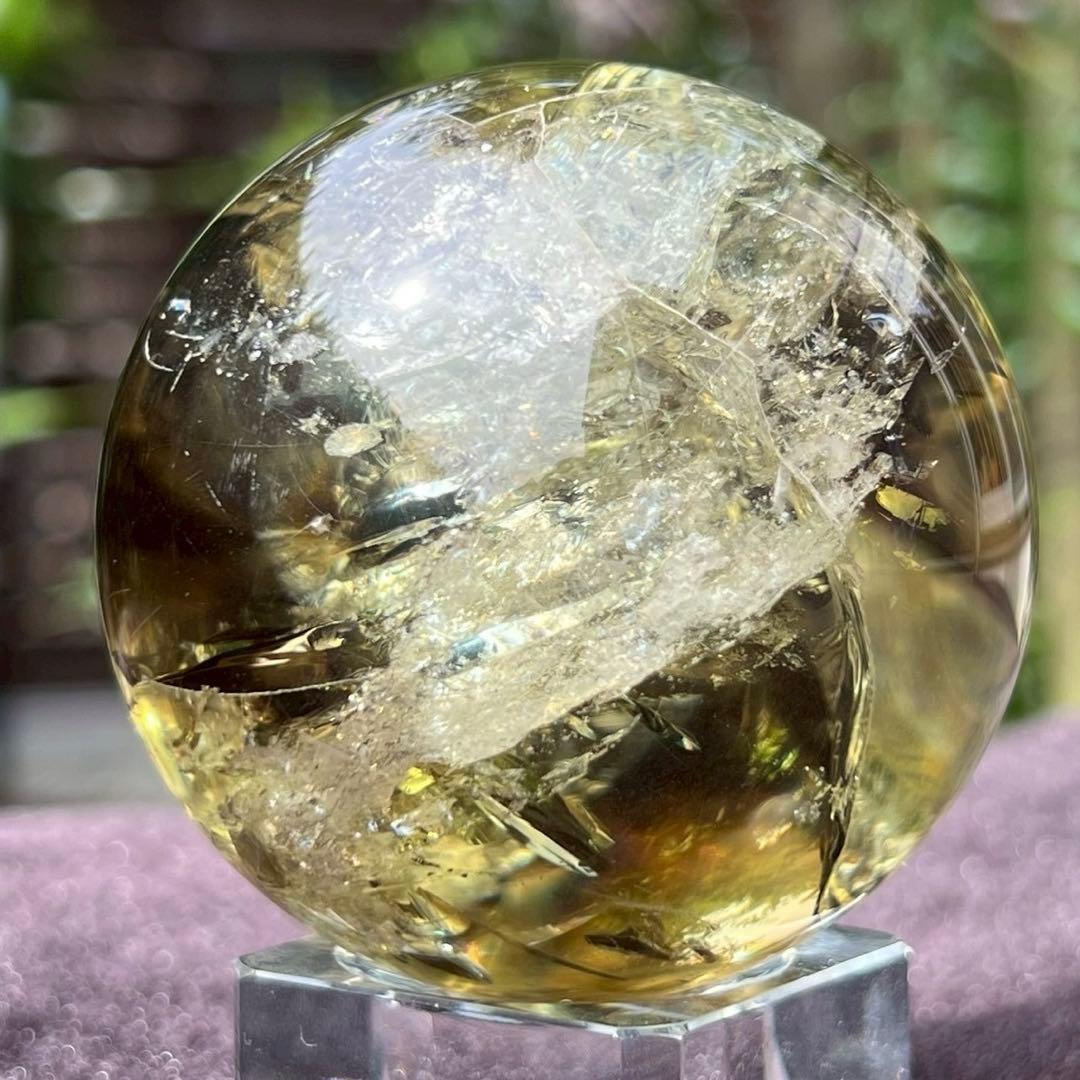 ✳️専用‼️至宝✨ファントムと美麗レインボー✨幸運の石✨虹入り シトリン丸玉 他1点