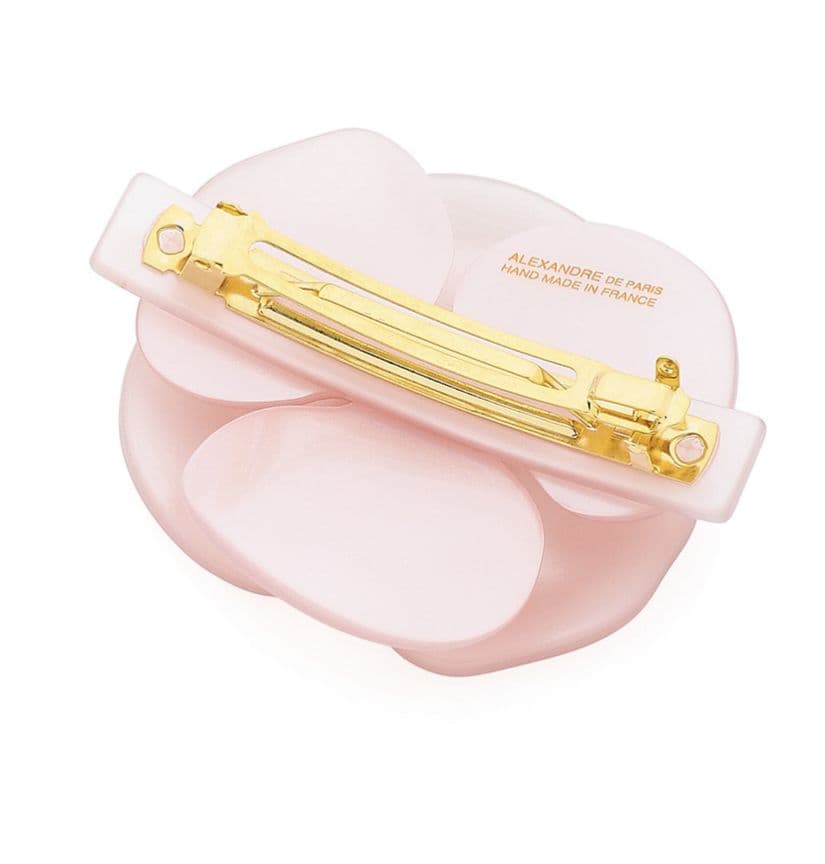 新品タグ付き　花　フラワー　ピンク　バレッタALEXANDRE DE PARIS