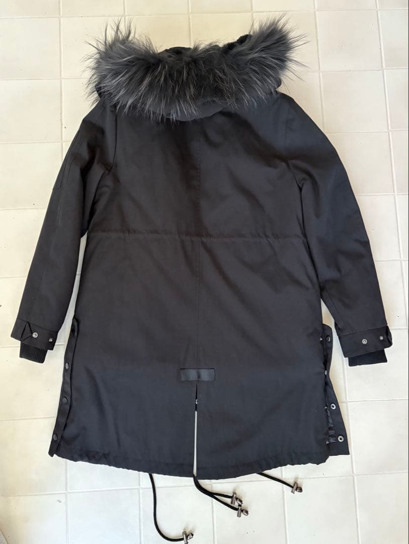 ラクーン トリミング ファーライナーフード付き モッズコート　三京商会