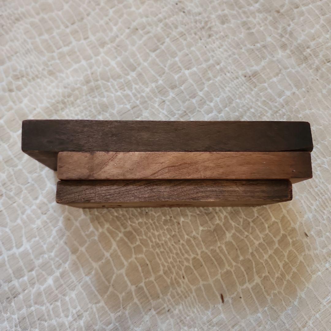 菓子木型3枚セット-2　古い 木型 菓子型 和菓子 木製 古道具 古物