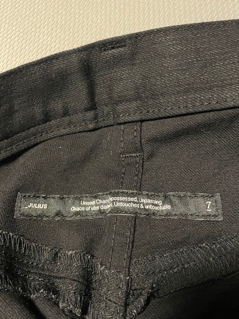 JULIUS 24SS ストレッチ スキニーデニム 黒 size1 定番型 美品