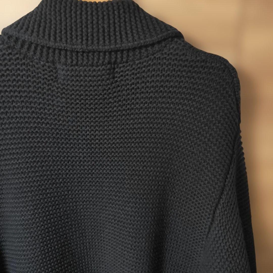 極美品FAT 極厚ジップアップカウチンニット サイズSKINNY(L)ネイビー