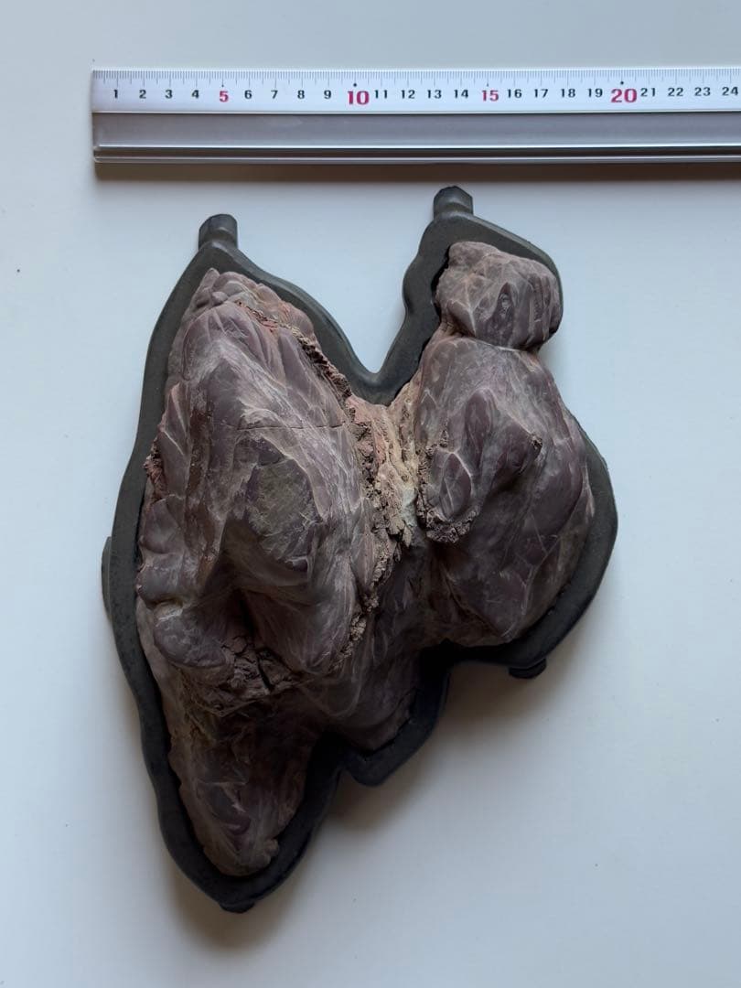 天然石 水石 紫色と茶色の岩