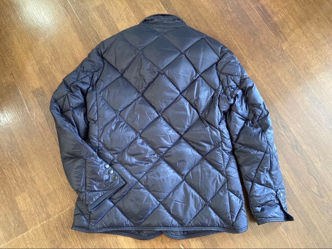 【ハオ】モンクレール HERMINIER ロゴレザーワッペダウンジャケット