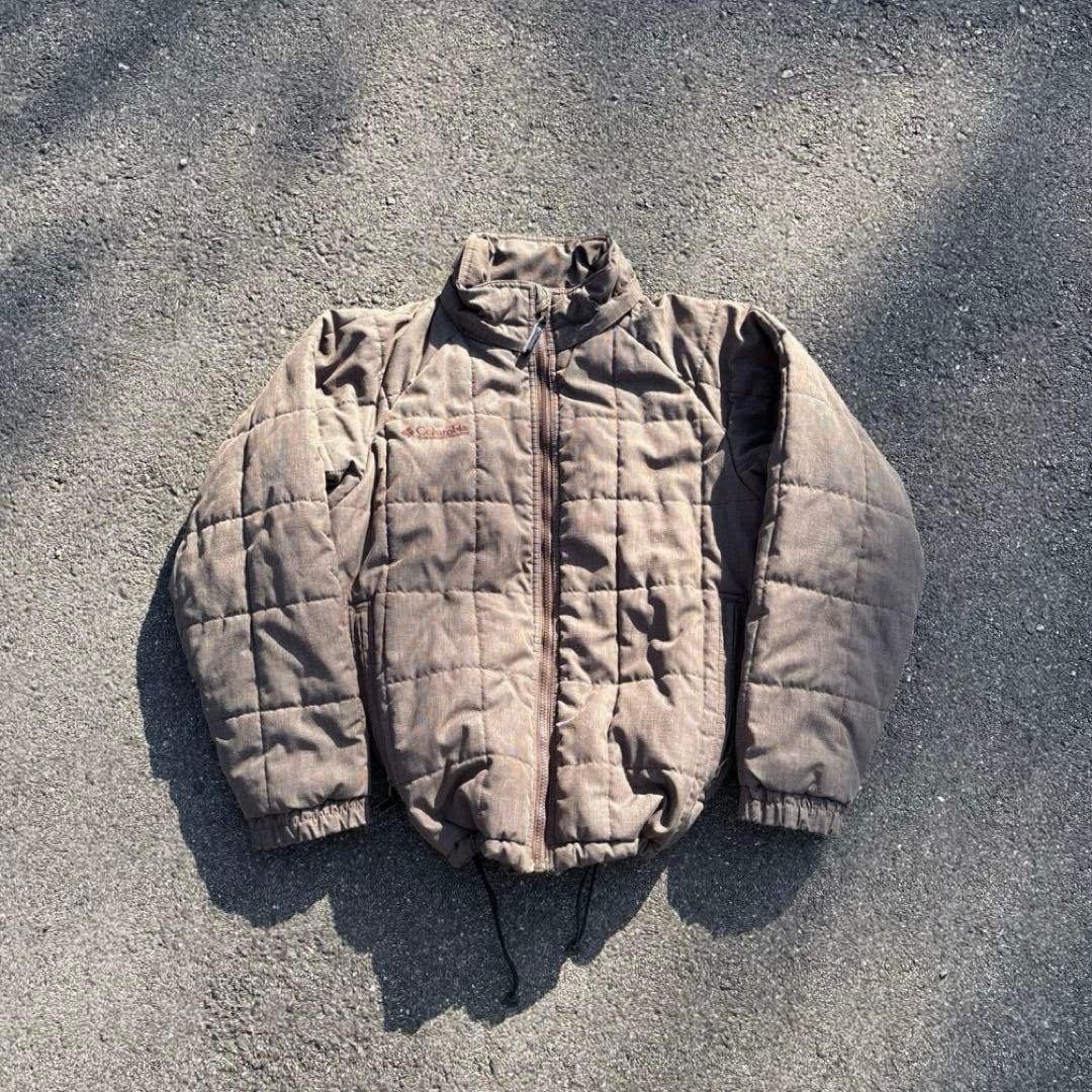 【美品】Colombia コロンビア　ブラウン　ダウンジャケット　ドローコード