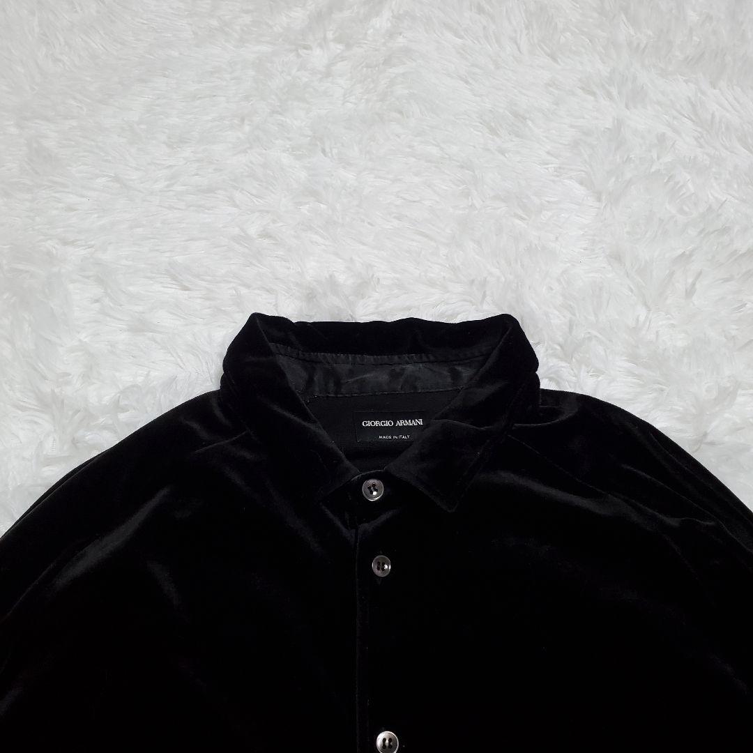 希少✨GIORGIO ARMANI ベロアシャツ　シルク ファラ・フォーセット様
